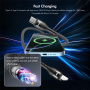 ENKAY magnetický opletený nabíjecí a datový kabel - USB-C na USB-C - 2 m - černý