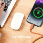 USAMS SJ776 opletený nabíjecí a datový kabel s podsvícením - USB-C na Lightning - 1,2 m - černý
