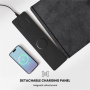 S1300 oboustranná podložka pod klávesnici a myš s bezdrátovým nabíjením pro iPhone / AirPods - černá