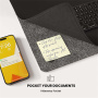 S1300 oboustranná podložka pod klávesnici a myš s bezdrátovým nabíjením pro iPhone / AirPods - černá