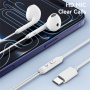USAMS US-SJ771 sluchátka s konektorem USB-C - bílá