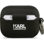 Karl Lagerfeld 3D Logo NFT Karl and Choupette silikonový obal pro AirPods Pro 3 - černý