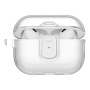UNIQ Glase Pro Lock transparentní obal se zapínáním a karabinou pro AirPods Pro 3 - čirý