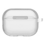 UNIQ Glase Pro Lock transparentní obal se zapínáním a karabinou pro AirPods Pro 3 - čirý