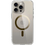 Spigen Ultra Hybrid transparentní kryt se zlatým MagSafe pro iPhone 15 Pro Max - čirý