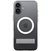 Spigen Ultra Hybrid S transparentní kryt se stojánkem a MagSafe pro iPhone 16 Plus - čirý