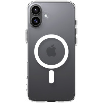 Spigen Ultra Hybrid transparentní kryt s bílým MagSafe pro iPhone 16 Plus - čirý