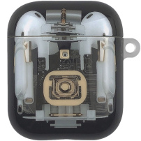 Ochranný obal s mechanickým vzorem pro AirPods 1 / 2 - černý