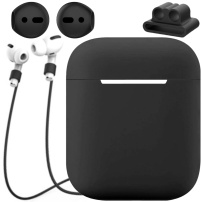 Praktická sada 4v1 pro AirPods 1 / 2 - černá