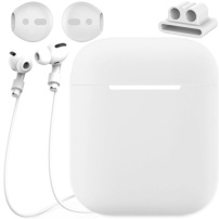 Praktická sada 4v1 pro AirPods 1 / 2 - bílá