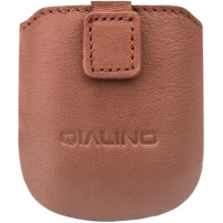 QIALINO ochranný kožený obal pro AirPods 1 / 2 - hnědý