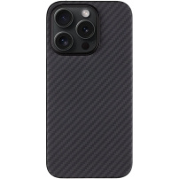 Tactical Aramid kryt se vzorem karbonových vláken a MagSafe pro iPhone 15 Pro Max - tmavě šedý