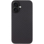 Tactical Aramid kryt se vzorem karbonových vláken a MagSafe pro iPhone 16 Plus - tmavě šedý