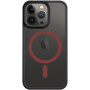 Tactical Hyperstealth 2.0 transparentní kryt s červeným MagSafe pro iPhone 13 Pro - černý