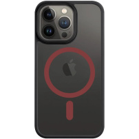Tactical Hyperstealth 2.0 transparentní kryt s červeným MagSafe pro iPhone 13 Pro - černý