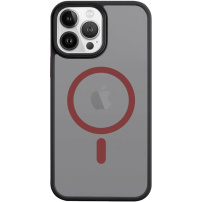 Tactical Hyperstealth 2.0 transparentní kryt s červeným MagSafe pro iPhone 13 Pro Max - černý
