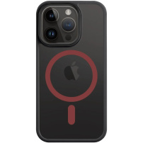 Tactical Hyperstealth 2.0 transparentní kryt s červeným MagSafe pro iPhone 14 Pro Max - černý