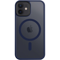 Tactical Hyperstealth transparentní kryt s MagSafe pro iPhone 12 / 12 Pro - tmavě modrý