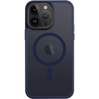Tactical Hyperstealth transparentní kryt s MagSafe pro iPhone 14 Pro Max - tmavě modrý