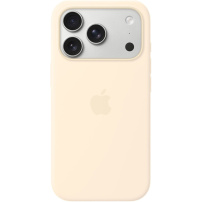 Originální Apple silikonový kryt s MagSafe na iPhone 17 Pro - vanilkový