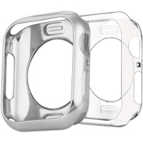 DUX DUCIS 2v1 sada ochranných pouzder pro Apple Watch 44mm - stříbrnočirá