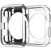 DUX DUCIS 2v1 sada ochranných pouzder pro Apple Watch 38mm - stříbrnočirá