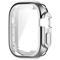 ENKAY pouzdro z měkkého plastu s ochranou displeje pro Apple Watch Ultra 49mm - stříbrné