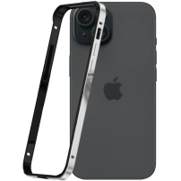 Ochranný rámeček pro iPhone 14 Pro / 15 - černostříbrný