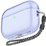 AhaStyle transparentní obal s poutkem pro AirPods Pro 2 - fialový