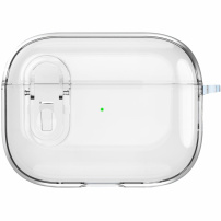 Transparentní obal se zapínáním a karabinou pro AirPods Pro 2 - čirý