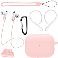 Praktická sada 6v1 pro AirPods Pro 3 - světle růžová