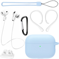 Praktická sada 6v1 pro AirPods Pro 3 - světle modrá
