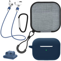 Praktická sada 5v1 pro AirPods Pro 2 - tmavě modrá