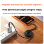 WEKOME WDC-C20 magnetický opletený nabíjecí a datový kabel - USB-C na USB-C - 1 m - oranžový