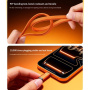 WEKOME WDC-C20 magnetický opletený nabíjecí a datový kabel - USB-C na USB-C - 1 m - oranžový