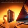 WEKOME WDC-C20 magnetický opletený nabíjecí a datový kabel - USB-C na USB-C - 1 m - oranžový
