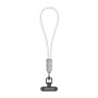 DUX DUCIS 2v1 silikonový nabíjecí a datový kabel a poutko - USB-C na USB-C - 30 cm - bílý
