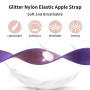 Třpytivý nylonový řemínek s posuvnou přezkou pro Apple Watch 42mm / 41mm / 40mm / 38mm - černý