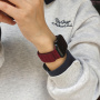 Semišový magnetický řemínek pro Apple Watch 42mm / 41mm / 40mm / 38mm - vínový