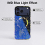 Transparentní kryt se třpytkami, vzorem hadí kůže a MagSafe pro iPhone 14 Pro Max - zelený