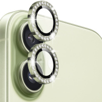 NORTHJO tvrzená skla posázená kamínky k ochraně čoček zadního fotoaparátu pro iPhone 17 - zelená