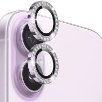 NORTHJO tvrzená skla posázená kamínky k ochraně čoček zadního fotoaparátu pro iPhone 17 - fialová