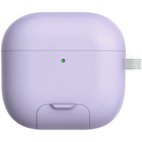 Obal s výklopným stojánkem a karabinou pro AirPods 4 / 5 - fialový