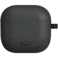 Obal s výklopným stojánkem a karabinou pro AirPods 4 / 5 - tmavě šedý