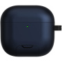Obal s výklopným stojánkem a karabinou pro AirPods 4 / 5 - tmavě modrý