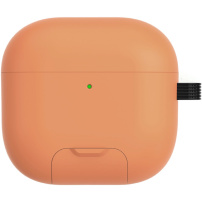 Obal s výklopným stojánkem a karabinou pro AirPods 4 / 5 - oranžový