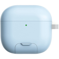 Obal s výklopným stojánkem a karabinou pro AirPods 4 / 5 - modrý