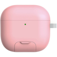 Obal s výklopným stojánkem a karabinou pro AirPods 4 / 5 - růžový
