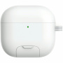 Obal s výklopným stojánkem a karabinou pro AirPods 4 / 5 - bílý