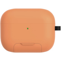 Obal s výklopným stojánkem a karabinou pro AirPods Pro 3 - oranžový